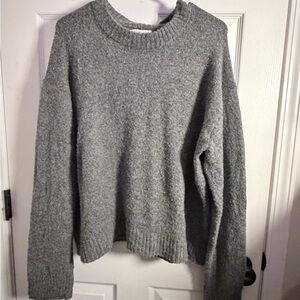 American Eagle Outfitters Gray Crew Neck Sweater